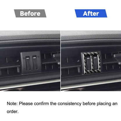 Car Carbon Fiber Central Air Outlet Switch Decorative Sticker for Toyota Corolla / Levin 2014-2018, Left and Right Drive Universal, Central Air Outlet Switch