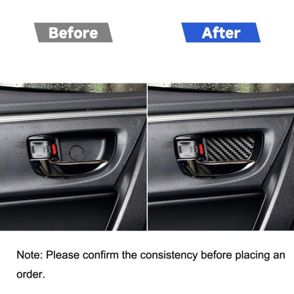 Car Carbon Fiber Inner Door Bowl Decorative Sticker for Toyota Corolla / Levin 2014-2018, Left and Right Drive Universal, Inner Door Bowl