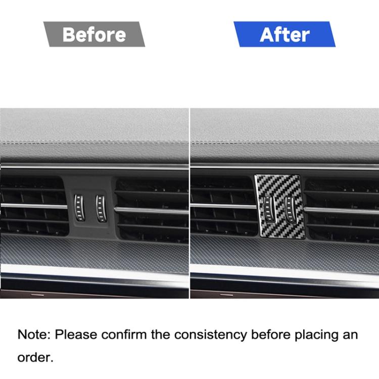 Car Carbon Fiber Air Conditioning Knob Decorative Sticker for Audi A6L / A7 2019-, Right Drive, Air Conditioning Knob, Right Drive
