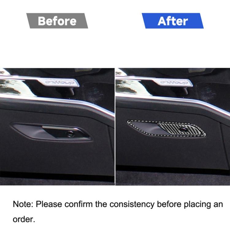 Car Carbon Fiber Front Passenger Seat Storage Box Switch Decorative Sticker for Audi A6L / A7 2019-, Right Drive, Front Passenger Seat Storage Box Switch, Right Drive