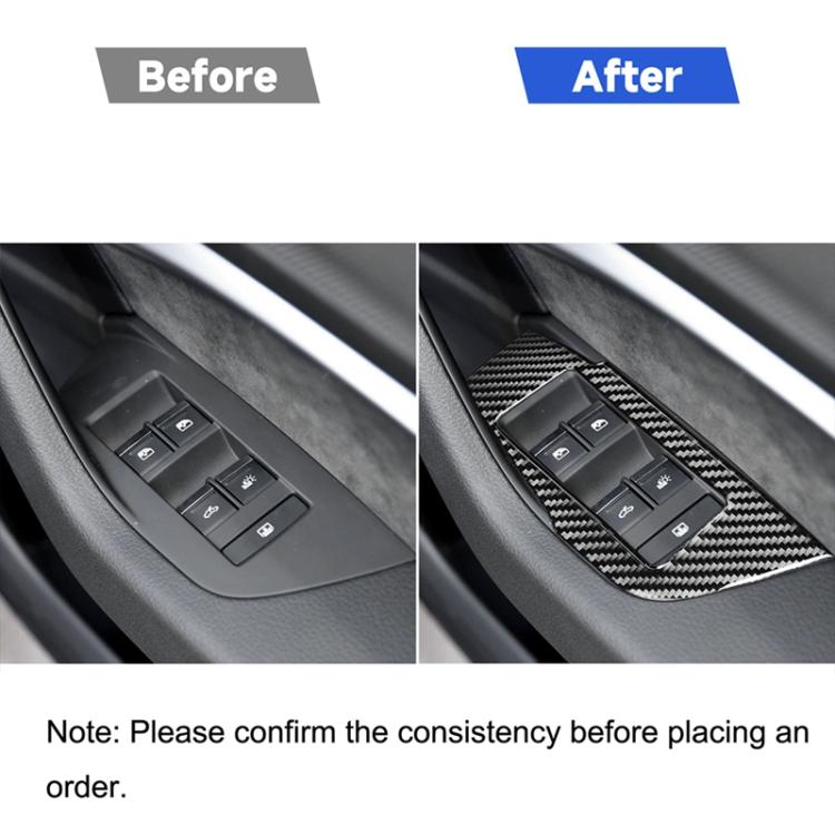 Car Carbon Fiber Window Glass Lift Decorative Sticker for Audi A6L / A7 2019-, Right Drive, Window Glass Lift, Right Drive