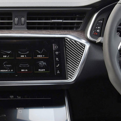 Car Carbon Fiber Central Control Decorative Sticker for Audi A6L / A7 2019-, Right Drive, Central Control, Right Drive