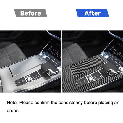 Car Carbon Fiber Gear Panel Decorative Sticker for Audi A6L / A7 2019-, Right Drive, Gear Panel, Right Drive