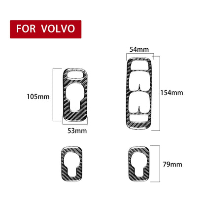 4 in 1 Car Carbon Fiber Door Set A Decorative Sticker for Volvo XC90 2003-2014, Right Drive, Door Set A, Right Drive