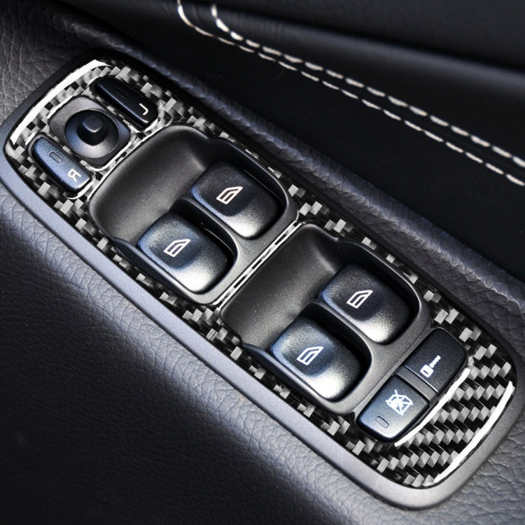 Car Carbon Fiber Window Lift B Decorative Sticker for Volvo XC90 2008-2014, Right Drive, Window Lift B, Right Drive