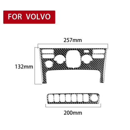 Car Carbon Fiber Air Conditioning Panel B Decorative Sticker for Volvo XC90 2003-2014, Left and Right Drive Universal, Air Conditioning Panel B