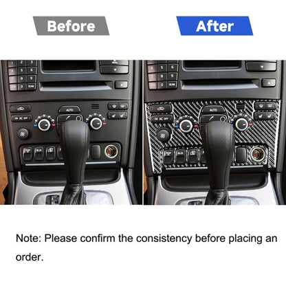 Car Carbon Fiber Air Conditioning Panel B Decorative Sticker for Volvo XC90 2003-2014, Left and Right Drive Universal, Air Conditioning Panel B