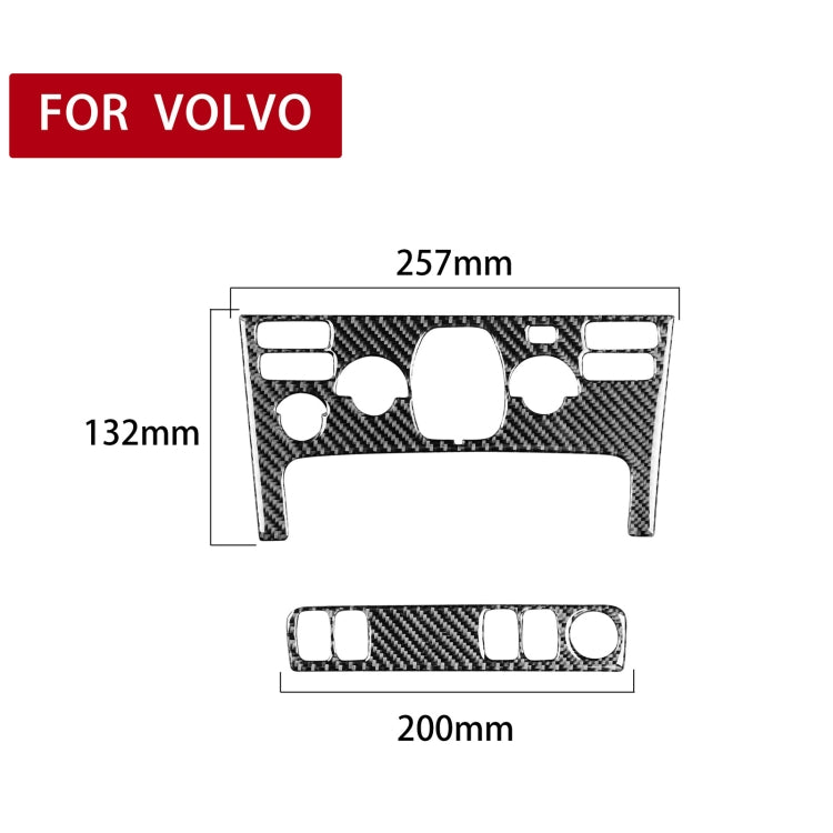 Car Carbon Fiber Air Conditioning Panel A Decorative Sticker for Volvo XC90 2003-2014, Left and Right Drive Universal, Air Conditioning Panel A
