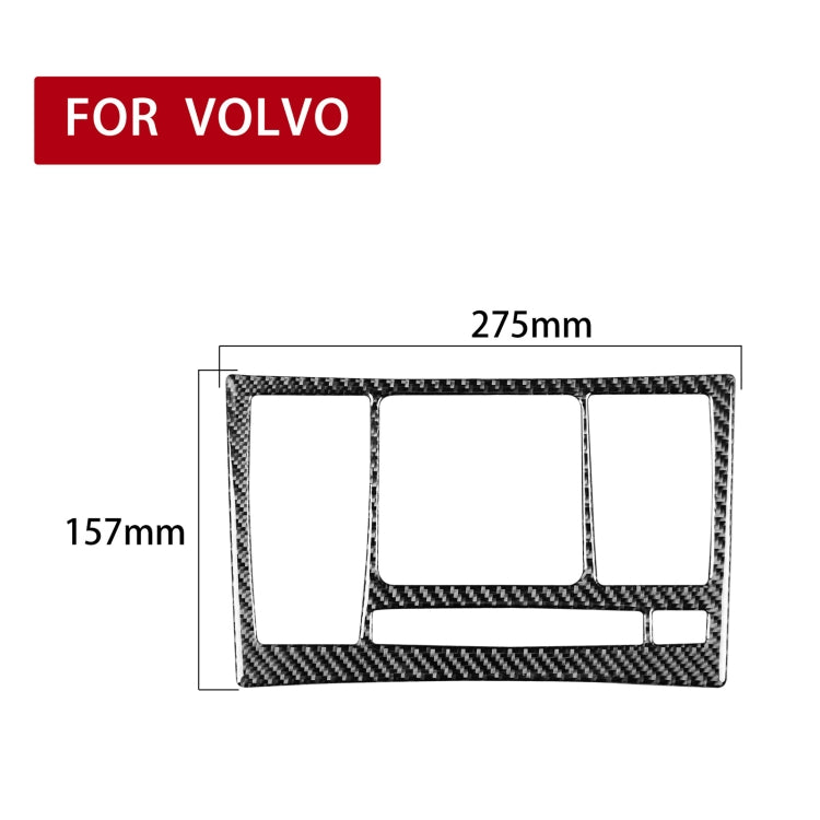 Car Carbon Fiber CD Panel Decorative Sticker for Volvo XC90 2003-2014, Left and Right Drive Universal, CD Panel