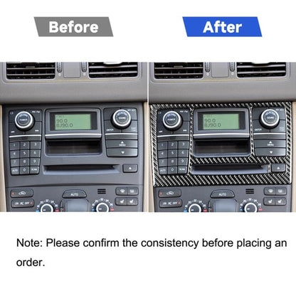 Car Carbon Fiber CD Panel Decorative Sticker for Volvo XC90 2003-2014, Left and Right Drive Universal, CD Panel