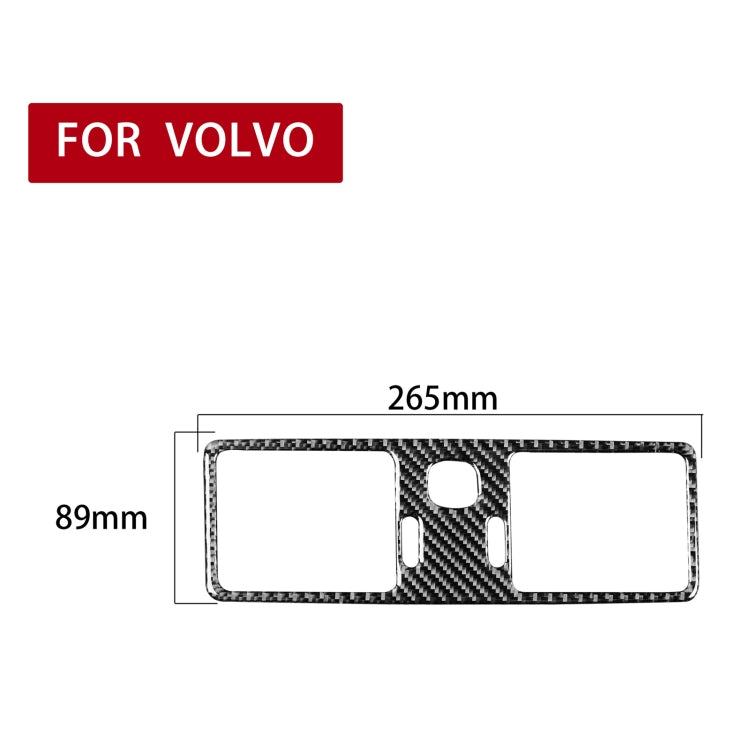 Car Carbon Fiber Central Air Outlet Decorative Sticker for Volvo XC90 2003-2014, Left and Right Drive Universal, Central Air Outlet