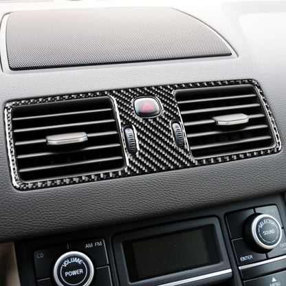 Car Carbon Fiber Central Air Outlet Decorative Sticker for Volvo XC90 2003-2014, Left and Right Drive Universal, Central Air Outlet