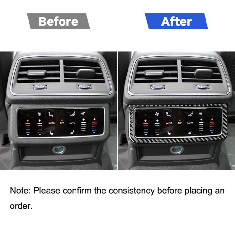 Car Carbon Fiber Rear Air Conditioning Frame Sticker for Audi A6L / A7 2019-, Left and Right Drive Universal, Rear Air Conditioning Frame