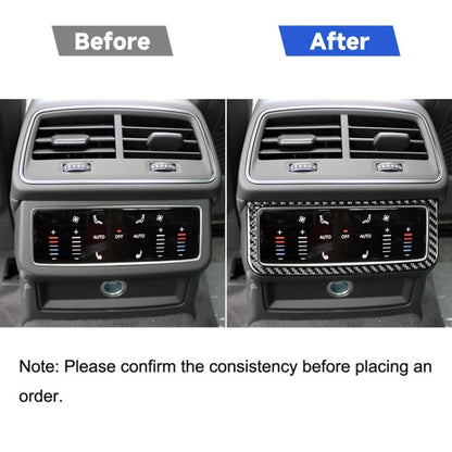 Car Carbon Fiber Rear Air Conditioning Frame Sticker for Audi A6L / A7 2019-, Left and Right Drive Universal, Rear Air Conditioning Frame