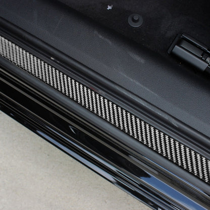 Car Carbon Fiber Threshold Decorative Sticker for Audi A6L / A7 2019-, Left and Right Drive Universal, Threshold