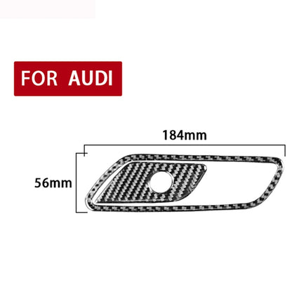 Car Carbon Fiber Front Passenger Seat Storage Box Switch Decorative Sticker for Audi A6L / A7 2019-, Left Drive, Front Passenger Seat Storage Box Switch, Left Drive