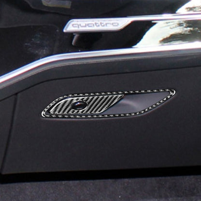 Car Carbon Fiber Front Passenger Seat Storage Box Switch Decorative Sticker for Audi A6L / A7 2019-, Left Drive, Front Passenger Seat Storage Box Switch, Left Drive