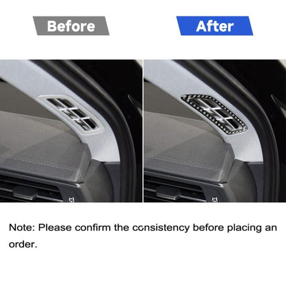 Car Carbon Fiber A-pillar Air Outlet Decorative Sticker for Audi A6L / A7 2019-, Left and Right Drive Universal, A-pillar Air Outlet