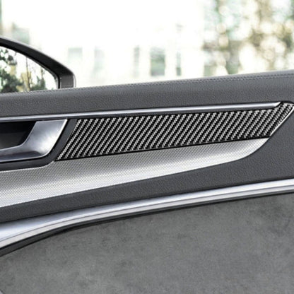 Car Carbon Fiber Door Panel Decorative Sticker for Audi A6L / A7 2019-, Left and Right Drive Universal, Door Panel