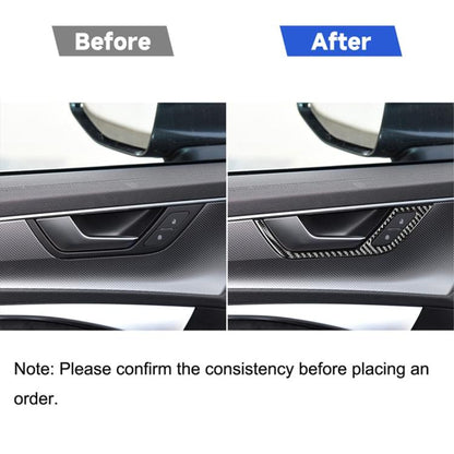 Car Carbon Fiber Inner Door Handle Decorative Sticker for Audi A6L / A7 2019-, Left and Right Drive Universal, Inner Door Handle