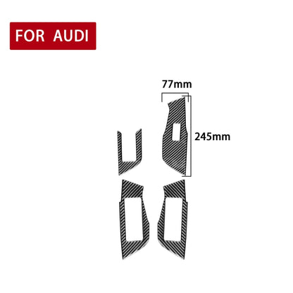 Car Carbon Fiber Window Glass Lift Decorative Sticker for Audi A6L / A7 2019-, Left Drive, Window Glass Lift, Left Drive