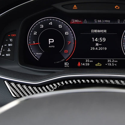 Car Carbon Fiber Dashboard Decorative Sticker for Audi A6L / A7 2019-, Left and Right Drive Universal, Dashboard