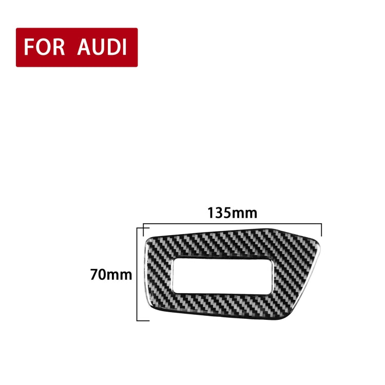 Car Carbon Fiber Headlight Switch Decorative Sticker for Audi A6L / A7 2019-, Left Drive, Headlight Switch