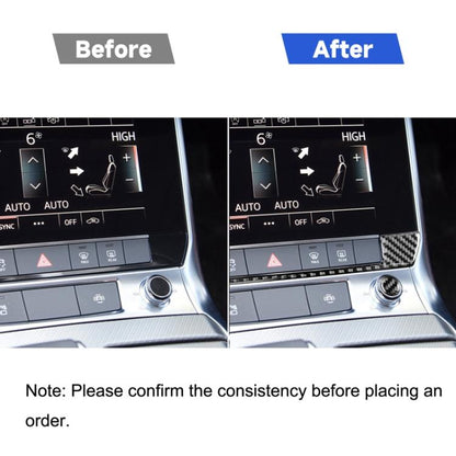 Car Carbon Fiber Warning Panel Buttons Decorative Sticker for Audi A6L / A7 2019-, Left and Right Drive Universal, Warning Panel Buttons