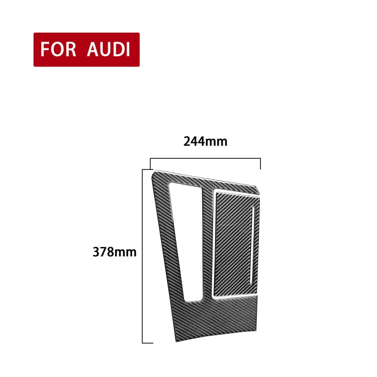 Car Carbon Fiber Gear Panel Decorative Sticker for Audi A6L / A7 2019-, Left Drive, Gear Panel, Left Drive