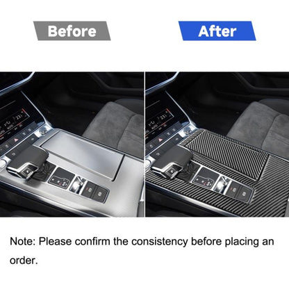 Car Carbon Fiber Gear Panel Decorative Sticker for Audi A6L / A7 2019-, Left Drive, Gear Panel, Left Drive