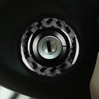 Car Carbon Fiber Ignition Ring Decorative Sticker for Volkswagen Beetle 2012-2019, Left and Right Drive Universal, Ignition Ring