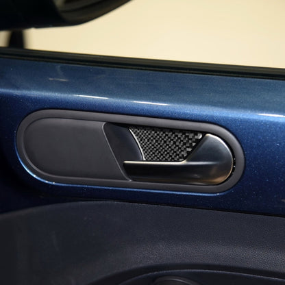 Car Carbon Fiber Inside Door Bowl Decorative Sticker for Volkswagen Beetle 2012-2019, Left and Right Drive Universal, Inside Door Bowl