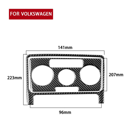 Car Carbon Fiber Air Conditioning CD Panel Decorative Sticker for Volkswagen Beetle 2012-2019, Left and Right Drive Universal, Air Conditioning CD Panel