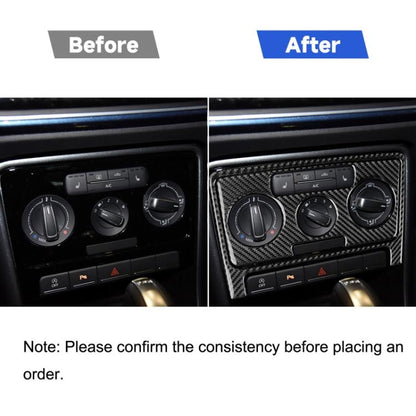 Car Carbon Fiber Air Conditioning CD Panel Decorative Sticker for Volkswagen Beetle 2012-2019, Left and Right Drive Universal, Air Conditioning CD Panel