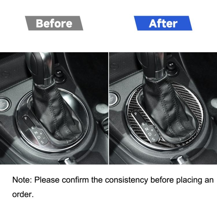 Car Carbon Fiber Gear Panel Inside Frame Decorative Sticker for Volkswagen Beetle 2012-2019, Left Drive, Gear Panel Inside Frame, Left Drive