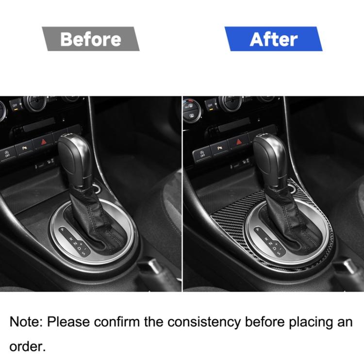 Car Carbon Fiber Gear Panel Frame A Decorative Sticker for Volkswagen Beetle 2012-2019, Left and Right Drive Universal, Gear Panel Frame A