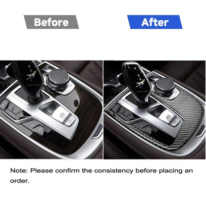 Car Carbon Fiber Central Shift Panel Cover Decorative Sticker for BMW G11 / G12 2016-, Left Drive, Central Shift Panel Cover, Left Drive