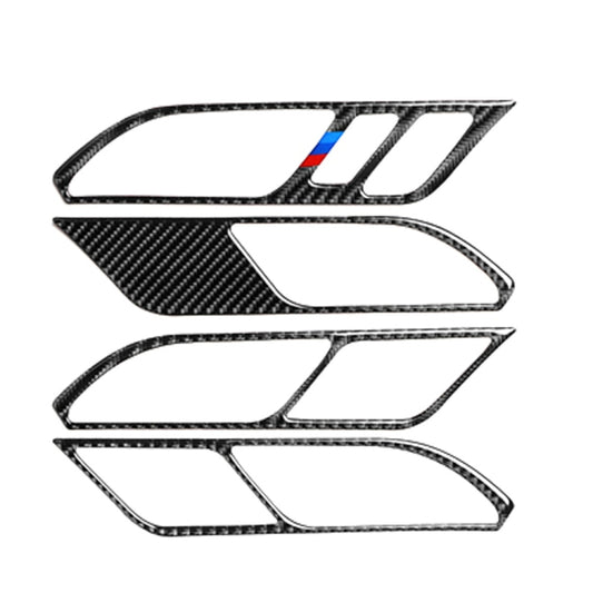 Car Carbon Fiber Inner Door Handle Solid Color Decorative Sticker for BMW G01 X3 2018-2020 / G02 X4 2019-2020, Left Drive, Inner Door Handle Solid Color