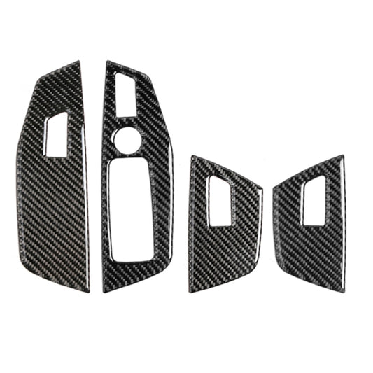 Car Carbon Fiber Window Glass Control Panel Solid Color Decorative Sticker for BMW G01 X3 2018-2020 / G02 X4 2019-2020, Left Drive, Window Glass Control Panel Solid Color