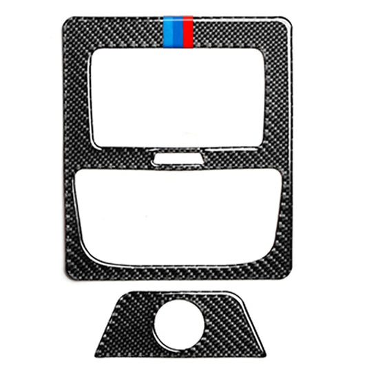 Car Carbon Fiber Rear Air Conditioning Vent 3-color Decorative Sticker for BMW G01 X3 2018-2020 / G02 X4 2019-2020, Left and Right Drive Universal, Rear Air Conditioning Vent 3-color