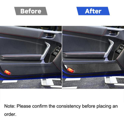 2 in 1 Car Carbon Fiber Door Panel Decorative Sticker for Subaru BRZ / Toyota 86 2017-2019, Left and Right Drive Universal, Door Panel