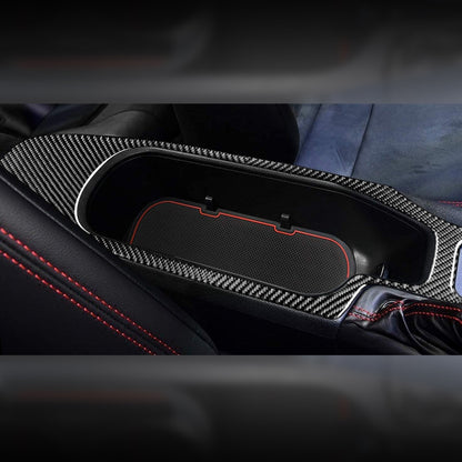 Car Carbon Fiber Central Armrest Panel Decorative Sticker for Subaru BRZ / Toyota 86 2017-2019, Right Drive, Central Armrest Panel, Right Drive