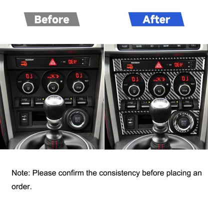 5 in 1 Car Carbon Fiber Control Panel A Decorative Sticker for Subaru BRZ / Toyota 86 2017-2019, Right Drive, Control Panel A