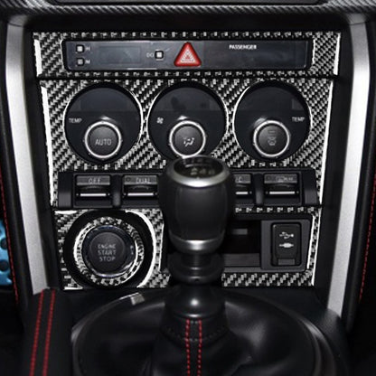 5 in 1 Car Carbon Fiber Control Panel A Decorative Sticker for Subaru BRZ / Toyota 86 2017-2019, Left Drive, Storage Box A
