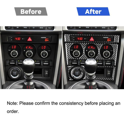 5 in 1 Car Carbon Fiber Control Panel A Decorative Sticker for Subaru BRZ / Toyota 86 2017-2019, Left Drive, Storage Box A