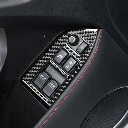 2 in 1 Car Carbon Fiber Window Lift Panel Decorative Sticker for Subaru BRZ / Toyota 86 2017-2019, Left Drive, Window Lift Panel, Left Drive