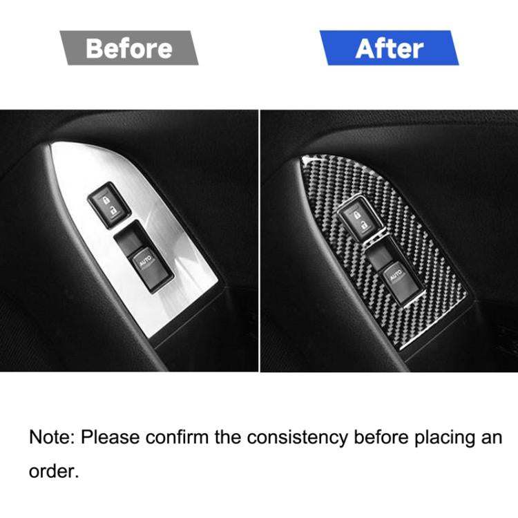 2 in 1 Car Carbon Fiber Window Lift Panel Decorative Sticker for Subaru BRZ / Toyota 86 2017-2019, Left Drive, Window Lift Panel, Left Drive