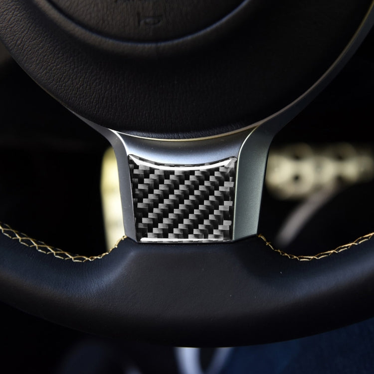 Car Carbon Fiber Steering Wheel Decorative Sticker for Subaru BRZ / Toyota 86 2017-2019, Left and Right Drive Universal, Steering Wheel
