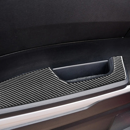 4 PCS / Set Carbon Fiber Car Door Armrest Panel Decorative Sticker for Toyota Tundra 2014-2018, Left Right Driving, Door Armrest Panel