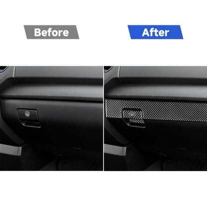 3 PCS / Set Carbon Fiber Car Co-pilot Glove Box Decorative Sticker for Toyota Tundra 2014-2018, Left Driving, Co-pilot Glove Box, Left Driving